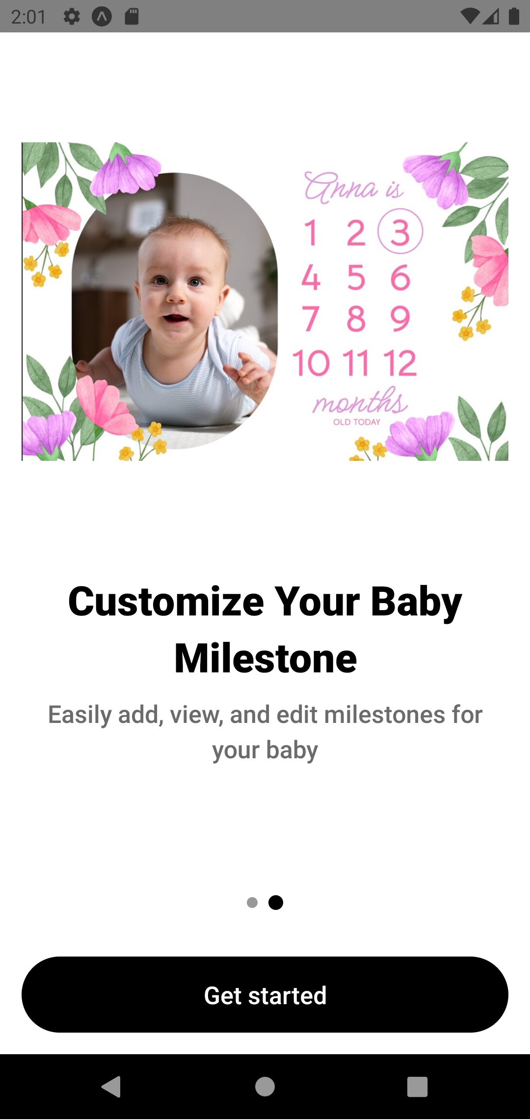 Baby Milestone Tracker Application