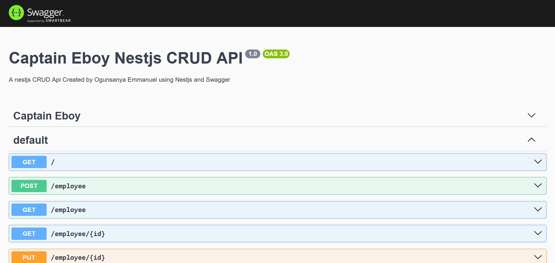 NestJs CRUD Api